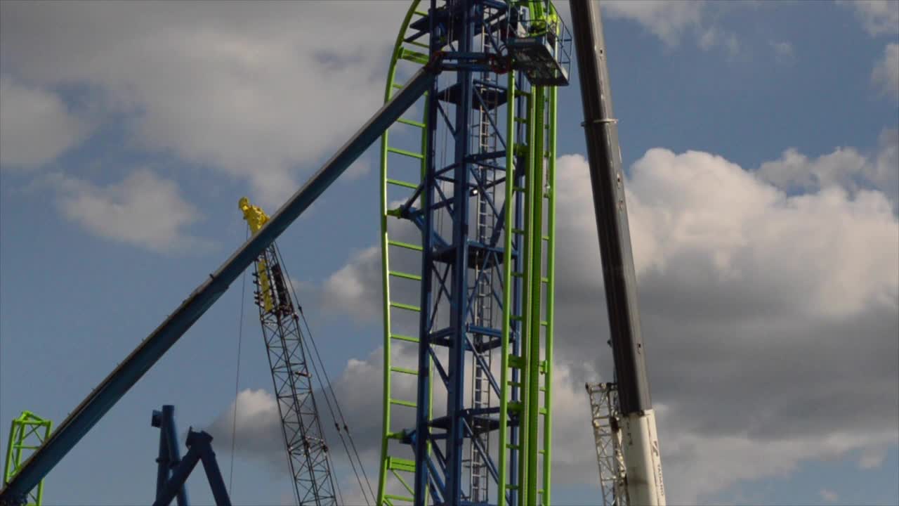 Construction Continues on a New Rollercoaster in Seaside Heights