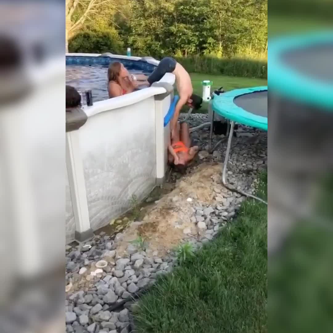 Jumping into pool fail