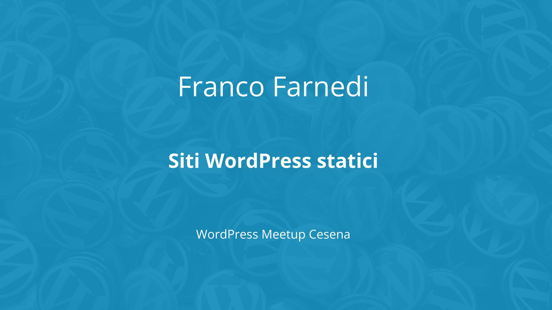 Siti WordPress statici