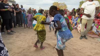 The village kids showing their moves