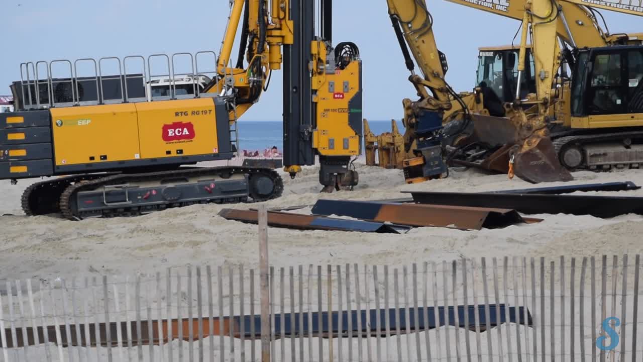 Construction of a Sea Wall in Point Pleasant Beach, N.J.