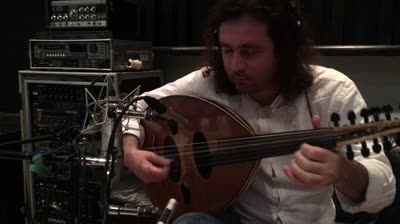 Kinan Ednawi recording NYsferatu soundtrack (Simone Giuliani) at Bass Hit Studios, New York