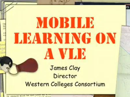 Mobile Learning on a VLE