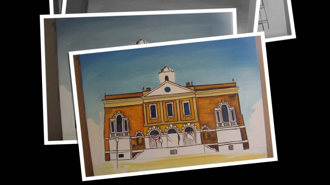 Painting "The Old Exchange Building"