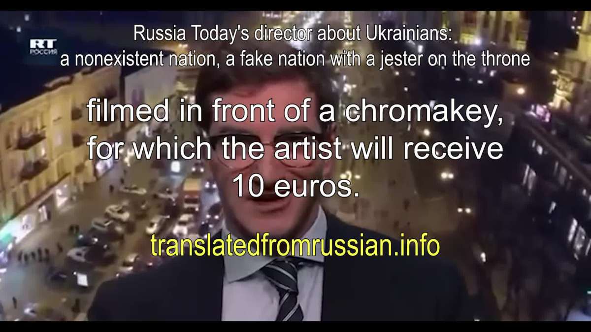 Russia Today's director about Ukrainians: a nonexistent nation, a fake nation with a jester on the throne