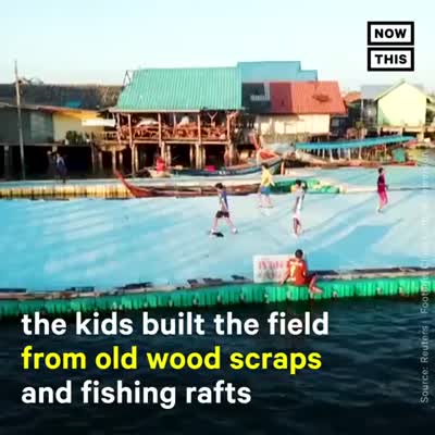 These Thai Kids Play Soccer On A Floating Field