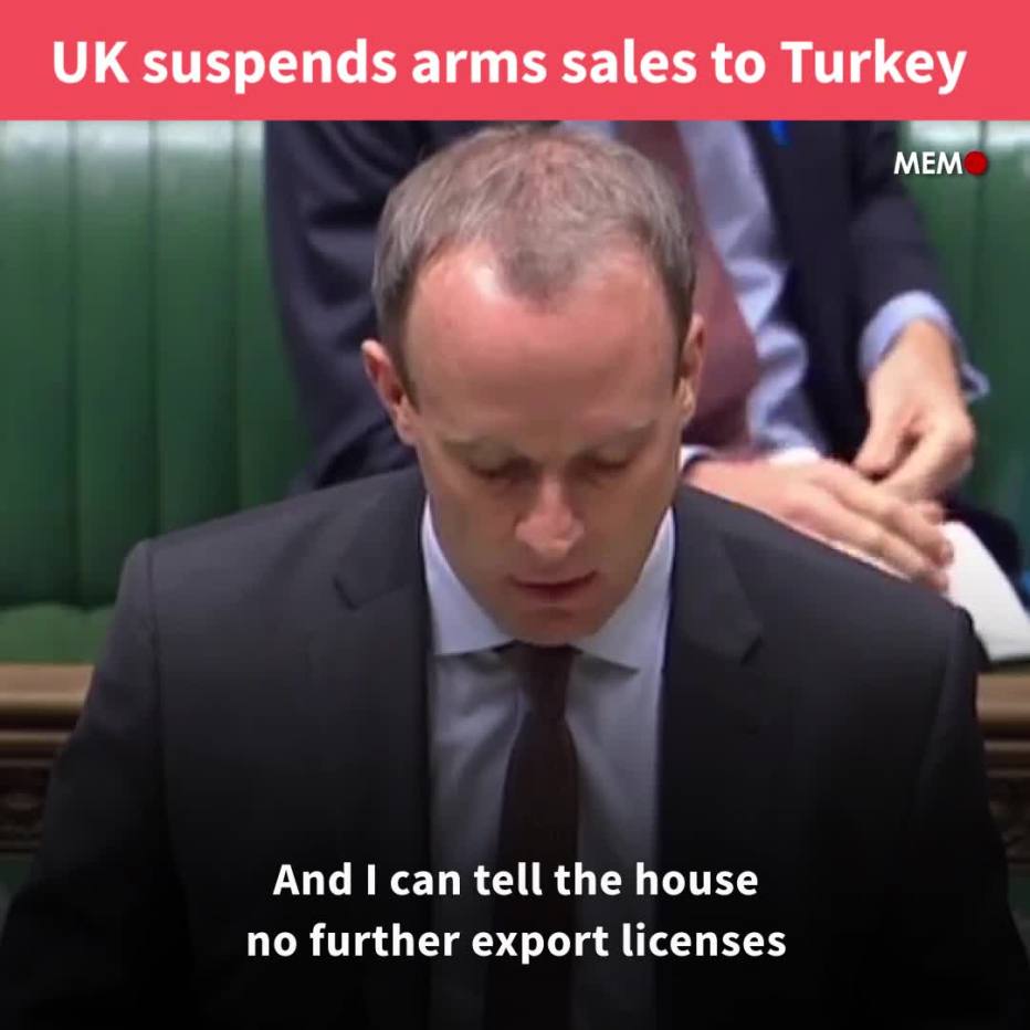 UK suspends arms sales to Turkey