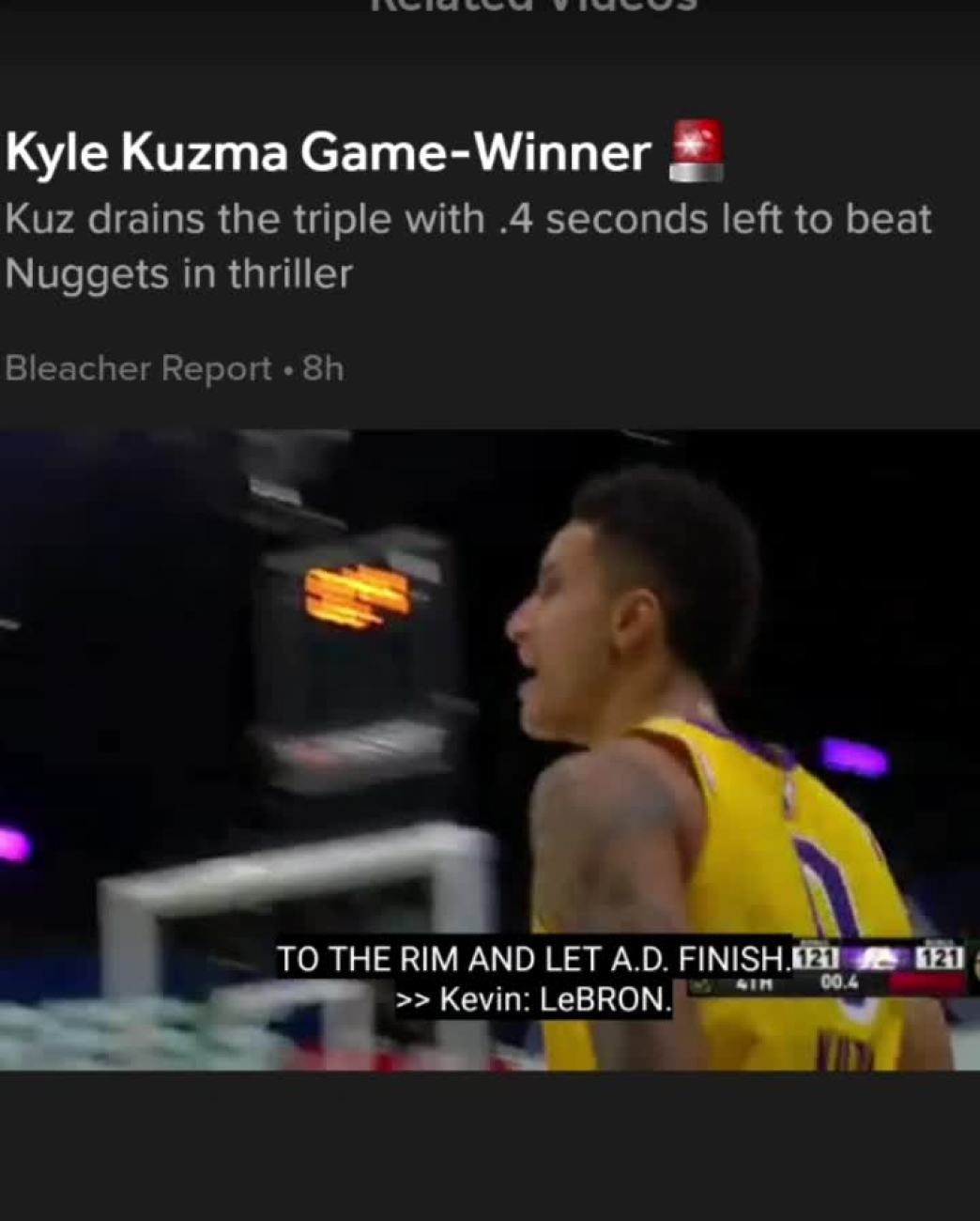 Kyle Kuzma Game-Winner by Bleacher Report.mp4